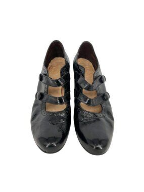 Wolky Waltz Mary Jane Shoes Black Patent Low Heel Double Strap Size 42 EU 11 US